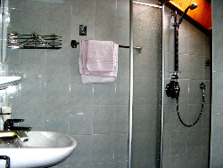 Dusche der Ferienwohnung