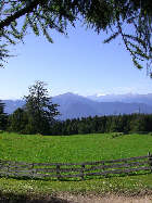 auf der Wanderung von Schermoos zum M�tner Kaser: Blick auf die Dolomiten